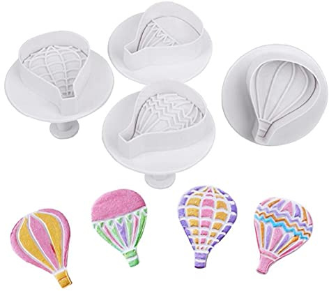 TOSSPER 4 Pezzi/Set Aerostati a Mongolfiera Torta Stampo Casa Fai Te Biscotto Taglierina Biscotti in Bicchieri Stampo Cucina Accessori Cucina