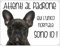 CARTELLO CANE - BULLDOG FRANCESE Attenti al padrone qui l'unico normale sono io - Con Adesivo in Vinile e Pannello in Forex (Pannello 5mm Stampato)