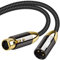 EMK XLR Audiokabel 3-polig Balanced Kabel Mikrofonkabel Stecker auf Buchse 3pin XLR Mikrofon Kabel Mixer Kabel XLR auf XLR Symmetrisches Kabel Equalizer Kabel (5 m)
