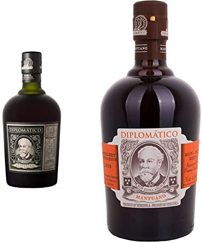 RON DIPLOMÁTICO - Ron Diplomático Reserva Exclusiva, 40% Volumen de Alcohol, 70 cl + Ron Diplomático Mantuano, 40% Volumen de Alcohol, 70 cl