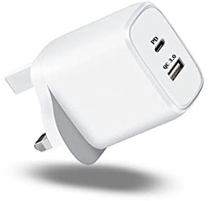 KP TECHNOLOGY Multi Port Fast Charger Plug For iPad Air 11/13 2025 / iPad - Pro 2024 / Air 2024/10.9 (10th Gen) / Pro 12.9 / Mini, Type C Charger Plug (WHITE)