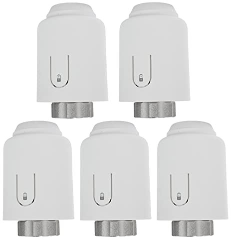 Donkivvy Pack of 5 Smart TRV Thermostat Radiator Valve Zigbee, WiFi Thermostatic Radiator Valve TRV Programmable Central Heating Accessories, Works with Tuya and Alexa, Google Home - TRV603
