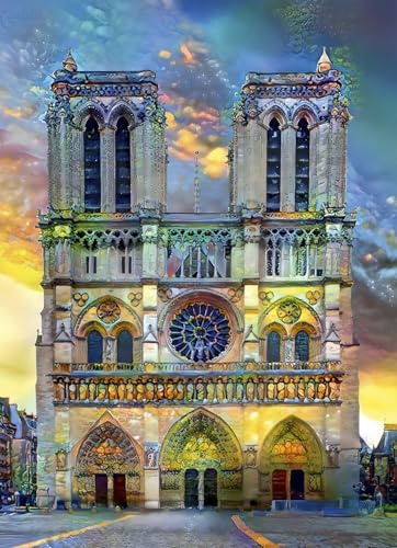 Bluebird Puzzle - Kathedrale Notre Dame in Paris - 1000 Teile Puzzle - Das Juwel Frankreichs - Puzzle für Erwachsene