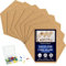 NACHLYNN Hexagon Cork Bulletin Boards 8 Pack - Self-Adhesive Corkboards with 50 Colorful Color Push Pins