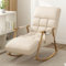 Relaxstuhl für Wohnzimmer Modern Relaxliege Garten Extra groß Gartenliege Ergonomische Relaxsessel Schaukelsessel mit Verstellbarer Fußstütze für Wohnzimmer Schlafzimmer Balkon. ( Color : Beige , Size