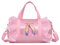 besbomig Prinzessin Tanztasche Balletttasche Umhängetasche Sporttasche Tasche Farbe pink Geschenk Dance Gym für Mädchen, Rosa-4