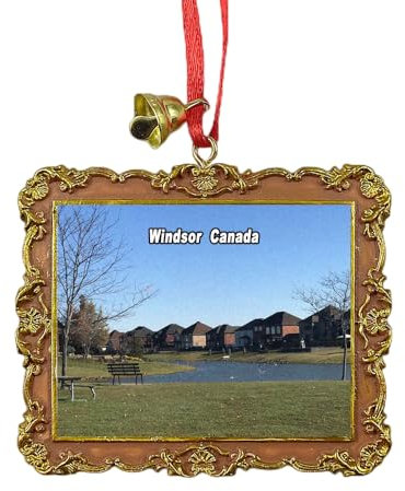Windsor Canada, souvenir da viaggio per albero di Natale, ornamento da appendere per la casa, decorazione per feste di Natale
