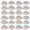 HyzaPhix Window Clings Anti-Collision Suncatcher Sticker Stained Glass Window Film Rainbow Glass Decals Stickers for Home Decoration to Save Birds from Window Collisions (Cloud)
