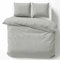 Cotton Castle Bettwäsche Bettgarnitur Bettbezug 100% Baumwolle 135x200 155x220 200x200 200x220, Farbe:Hellgrau, Größe:135 x 200 cm