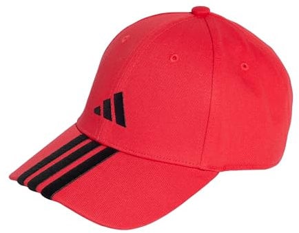 adidas Unisex Bball 3S Cap New Logo, Pure Ruby/Black, M