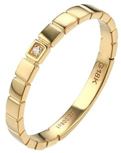 AMDXD Rotgold 375 Ring, Gitter Partnerringe mit Moissanit Oval Form, Damen Verlobungsring 9K Gold Trauringe Echt Gold