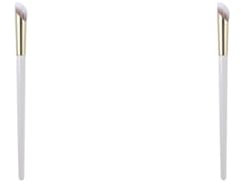 Lot de 2 pinceaux de maquillage anti-cernes pour cernes avec poudre blanche