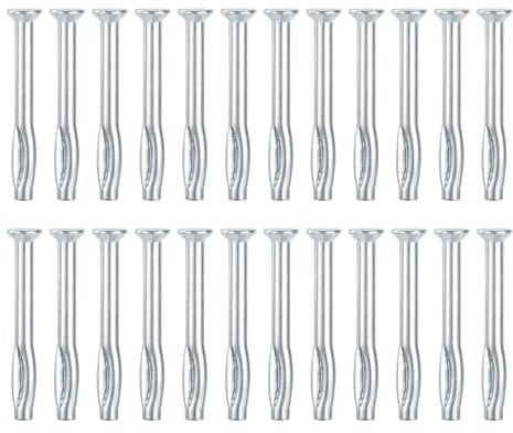 DTGN 1/4 x 2-1/2(D x L) Split Drive Concrete Anchors - 100Pack - Good for Concrete Drywall - Carbon Steel Hammer Drive Nail - Silver