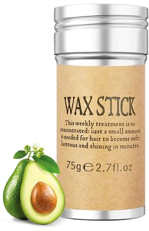 Haarwachs-Stick, Haar-Pomade-Stick, Styling Wachsstab für Haare für Flyaways Frizz Haar, glatter Stick für Haare, lässt das Haar ordentlich und ordentlich aussehen, 75g, Braun