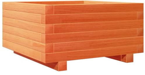 vidaXL Pflanzkübel, Blumenkübel mit Holzrahmen, Blumenkasten für Terrasse Garten, Pflanzkasten Hochbeet Pflanzgefäß, Wachsbraun Massivholz Kiefer