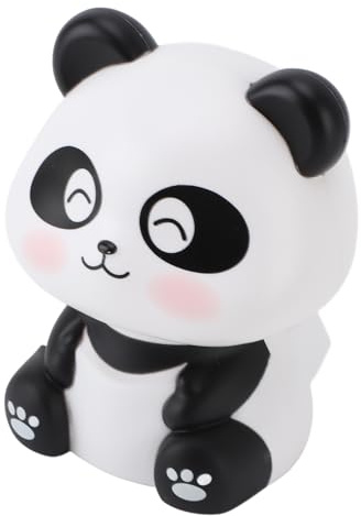 KKPLZZ Solar Wackelfigur Panda Deko Glück Reichtum Willkommend Tier Skulptur Ornament für Auto Armaturenbrett Zuhause Restaurant (Schielende Augen)