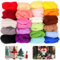 Gohytal Filzwolle Nadelfilz Set,22 Farben je 10 Gramm Filzwolle zum Stricken,Filzwolle Basteln Nadelfilz Filz Starterset,Natürliche Schafwolle,Wollfilzen DIY Starter Kits Woll Weihnachten Dekorativen