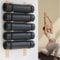 DFANCE Wandhalterung für Yogamatten aus Holz,Wandregal-Organizer für Schaumstoffrollen,Fitness-Organizer zum Aufhängen an der Wand aus Holz für Zuhause Fitnessstudio Schule Büro(Size:6 Layer)