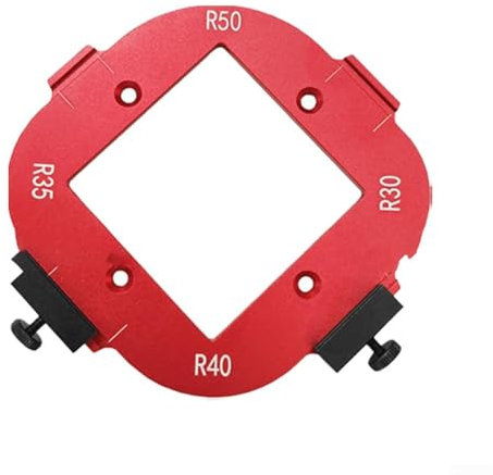 Radius Jig Router Template, robusto e design 4 in 1, misurazione accurata, portatile, colore rosso (30-50R)