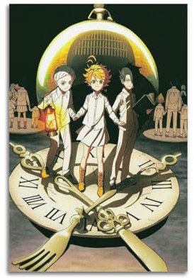 YXWOYNHY The Promised Neverland Comic-Poster, dekoratives Gemälde, Leinwand, Wandposter und Kunstdruck, moderne Familienschlafzimmer-Dekoration, Poster, 20 x 30 cm
