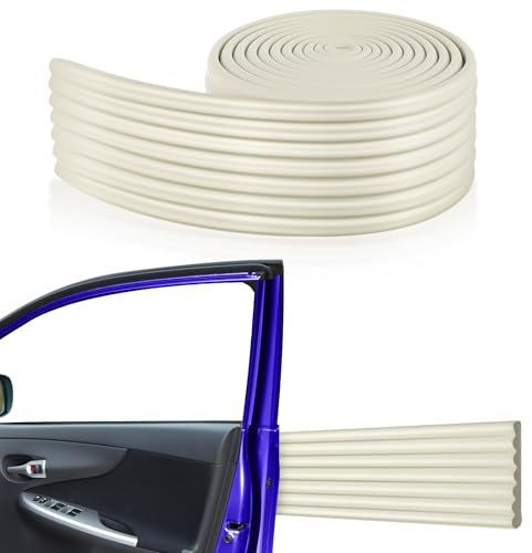 Innconee Garage Wall Protector 3.15in x 10ft Self-Adhesive Rubber Bumper Protectors for Car SUV Doors Anti-Scratch Wall Guard Waterproof Garage Wall Protector Strip for Garage Walls Car Doors,White