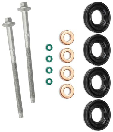Fuel Injector Seal and Bolts Repair Set for Ford Fiesta | Injector Seal Washer O-RingBolts,Compatible with Ford Fiesta 1372494/1378433/6C1Q-6K780-AB