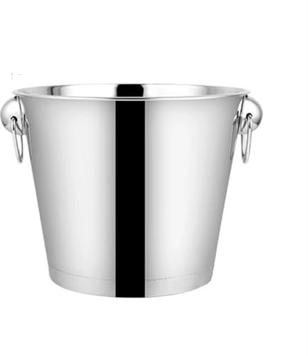 Raffreddatore di Vino Secchiello per ghiaccio grande in acciaio inossidabile, secchiello per ghiaccio per vino, birra, vino, refrigeratore per bottiglie, secchiello per ghiaccio refrigerator(1piece 6L