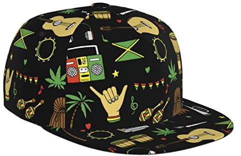 hihihihihihihihi Baseballkappe mit lustiger Jamaika-Flagge, mit verstellbarem Riemen, für Damen und Herren, Jamaikanisch-A6, Einheitsgröße