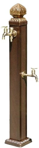 XCSCUK Colonne d'eau de Jardin Verticale extérieure, Distributeur d'eau antigel de Jardin, avec Double Robinet, pour Jardins et Cours (A110cm)