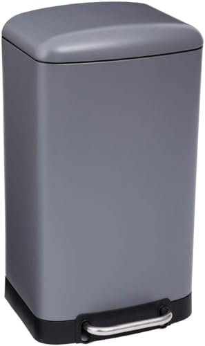 Poubelle De Cuisine à Pédale 30l | Seau Intérieur Amovible, Fermeture Douce Et Silencieuse, Solide | Gris