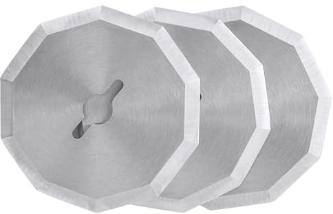 Mesee 3PCS Rotary Cutter Replacement Blades Cordless Electric Scissors Cutting Blades Cardboard Rotary Cutter Blade Refill for Leather Fabric Package Carpet Plastic Box Cutting