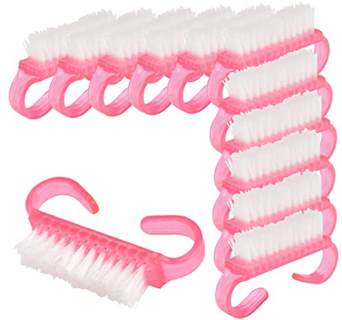 OATIPHO 12piezas Cepillo De Uñas Pequeño Con Mango Ergonómico Nylon Resistente Para Manicura y Eliminación De Polvo Compacto y Duradero Para Salón y Uso Personal