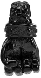 OAKKY Men's Stainless Steel Domineering Punk Cool Clenched Fist Skeleton Hand Boxing Power Fitness Amulet Pendant Necklace Black No Chain