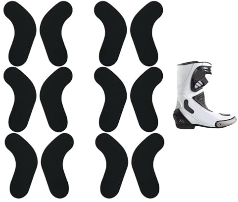 12 Stück Ski & Snowboard Boots Fitting Pads, Pads zur Montage von Snowboardstiefeln, Weiche Anpassungspads für Skischuhe, Schaumstoffpolster für Snowboardschuhe (Schwarz)