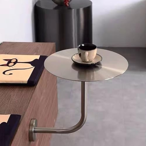 TapferBahn L-förmiger Wandmontierter Edelstahl Bartisch, Cocktailtisch, Couchtisch, Beistelltisch, platzsparend, tragfähig, für Bars, Esszimmer
