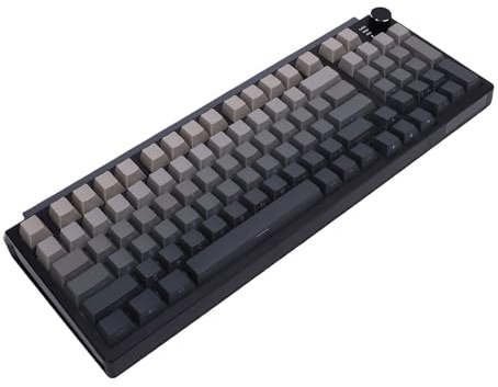 Goshyda Tastiera Meccanica Wireless, 75% Compact RGB Hot Swappable Custom Custom Custime (Gradiente grigio)