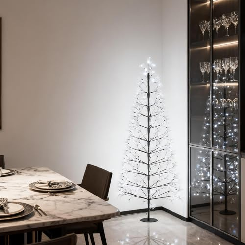 ACXIN 180 cm LED Weihnachtsbaum mit 2000 LEDs und Abnehmbarer Metallständer, Lichterbaum Innen, Tannenbaum Weihnachtsbaum künstlich für Wohnzimmer Deko Außen, Stimmungslicht, Kaltweiß