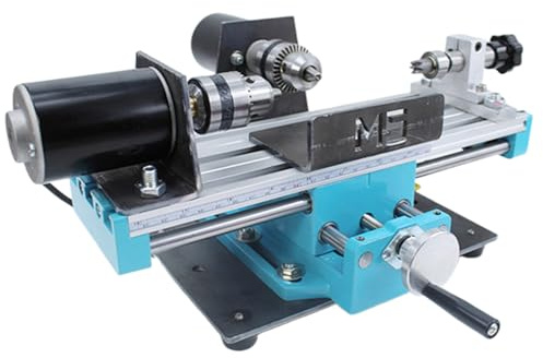 Micro Tornio Per Metallo, Trapano Da Banco Per Perline Di Legno Fai-da-te, Mini Velocità Variabile 7000 Giri/min, Fresatrice Ad Alta Precisione Per La Lavorazione Di Mini Parti, Tavolo Professionale