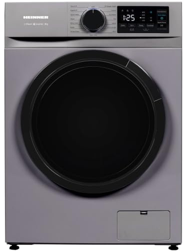 HEINNER HWM-M814IVNSA+++ Waschmaschine, 8 kg, bürstenloser Motor, 15 Waschprogramme, 72 dB Geräuschpegel, LED-Anzeige, 1400 U/min, Energieklasse A+++, Wit, 5 Year Warranty (Anthrazit, 8 KG)