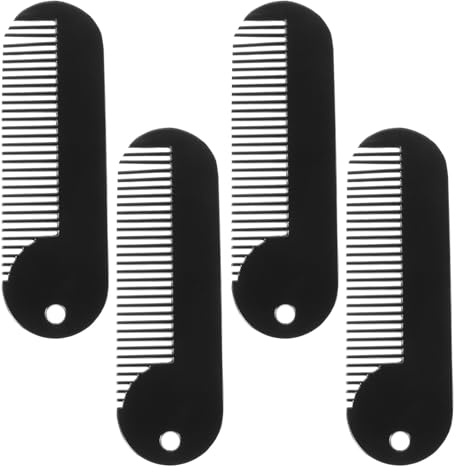 TOYZFRIENDY 4 Stück Teiliges Mini Bartkamm Feinzahnige Herren Kämme Handliche Reisegröße Sanft zur Haut Vielseitig für Barttypen für Tägliches Styling und Präzise Bartpflege Unterwegs