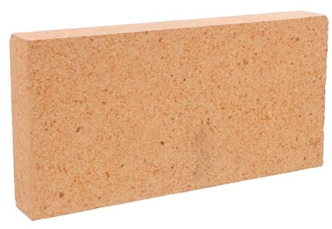 FONDOTIN Brique Réfractaire en Argile 23 X 11,5 X 4 Cm Bloc Isolant Haute Température pour Poêles à Bois, Fours à Pizza, Cheminées et Foyers Extérieurs Accessoires Résistants, Compatibles