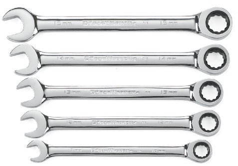 GearWrench Ratcheting Combination Metric Wrench Set 5 Pc. 12 Point - 93004D