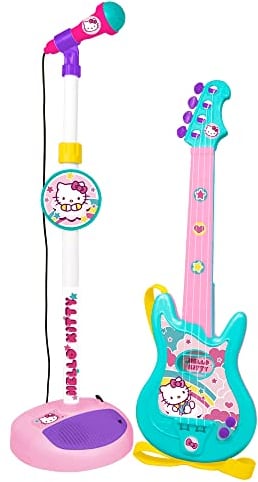 Hello Kitty Gitarre mit Standmikrofon