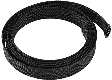 PureMounts PM-ZCCS-SOCKS-20B Universeller Polyester-Kabelschlauch, selbst zusammenziehend, Ø 20mm, 1,80m. schwarz