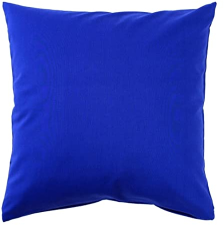 Hans-Textil-Shop Kissenbezug 40x40 cm Uni Kobalt Blau Baumwolle Dekokissen Kissenhülle Couchkissen Sofakissen Deko Reißverschluss