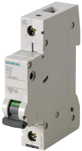 Siemens 5SL4 Miniaturüberlastschalter Typ C, Pol 1-polig 1A 400V ac, Abschaltvermögen 10 kA SENTRON 72 V dc