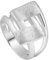 Vinani Damen Ring 925 Silber - Viereck Design massiv geschwungen gebürstet - aus 925 Sterling Silber für Frauen - Größe 52 (16.6) 2RHL-52