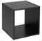 Hampton & Stewart Wooden Storage Unit Cube 2 3 4 Tier Strong Bookcase Shelving Home Office Display (Cube, Black)