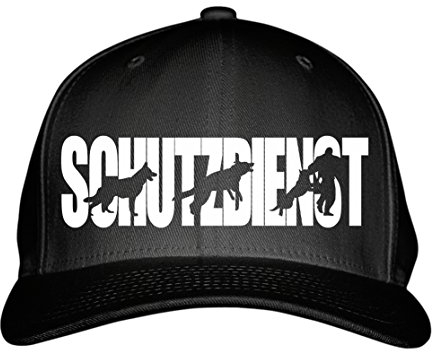 siviwonder Cap - SCHUTZDIENST K9 Polizei Diensthund -Hundesport HS - Baumwoll 6-Panel schwarz
