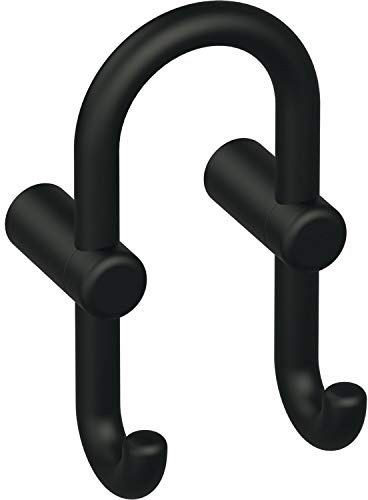 HEWI 801.90B040 90 Mantelhaken 801.90.040 Breite 100 mm, Höhe 165 mm,Polyamid tiefschwarz, Farbe: schwarz matt